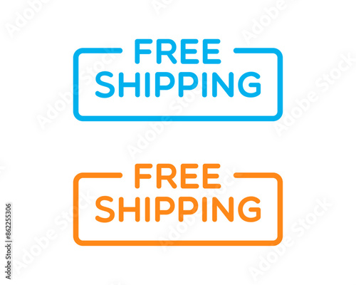 Vector Simple Free Shipping Labels