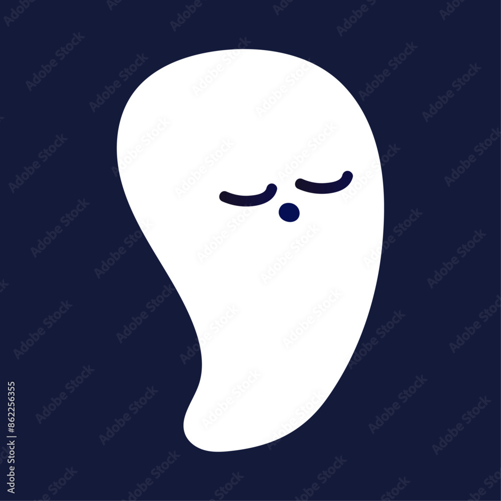 Cute halloween ghost illustration cartoon ghost halloween on blue Cute halloween ghost illustration cartoon ghost halloween on blue