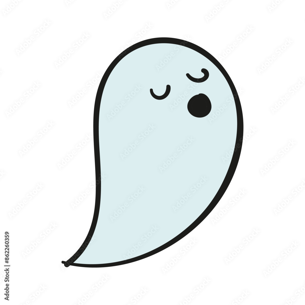 Cute halloween ghost on a white background Cute halloween ghost on a white background