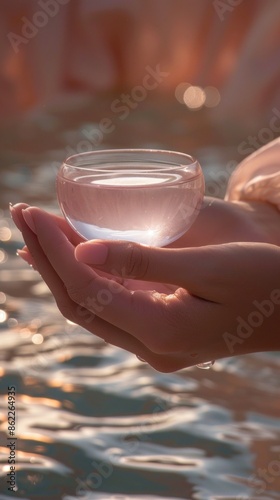 Capture the essence of self-care as the cream drop becomes a ritual of rejuvenation, offering a moment of tranquility amidst the chaos of everyday life. photo