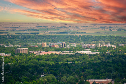 Fort Collins Colorado on a Summer Day. photo