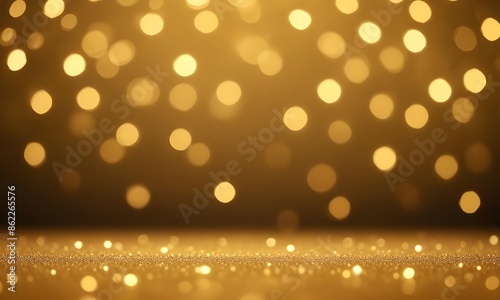Golden Christmas particles and sprinkles for a Christmas or New Year holiday celebration. shiny golden lights. wallpaper background for ads or gift wrap and web design