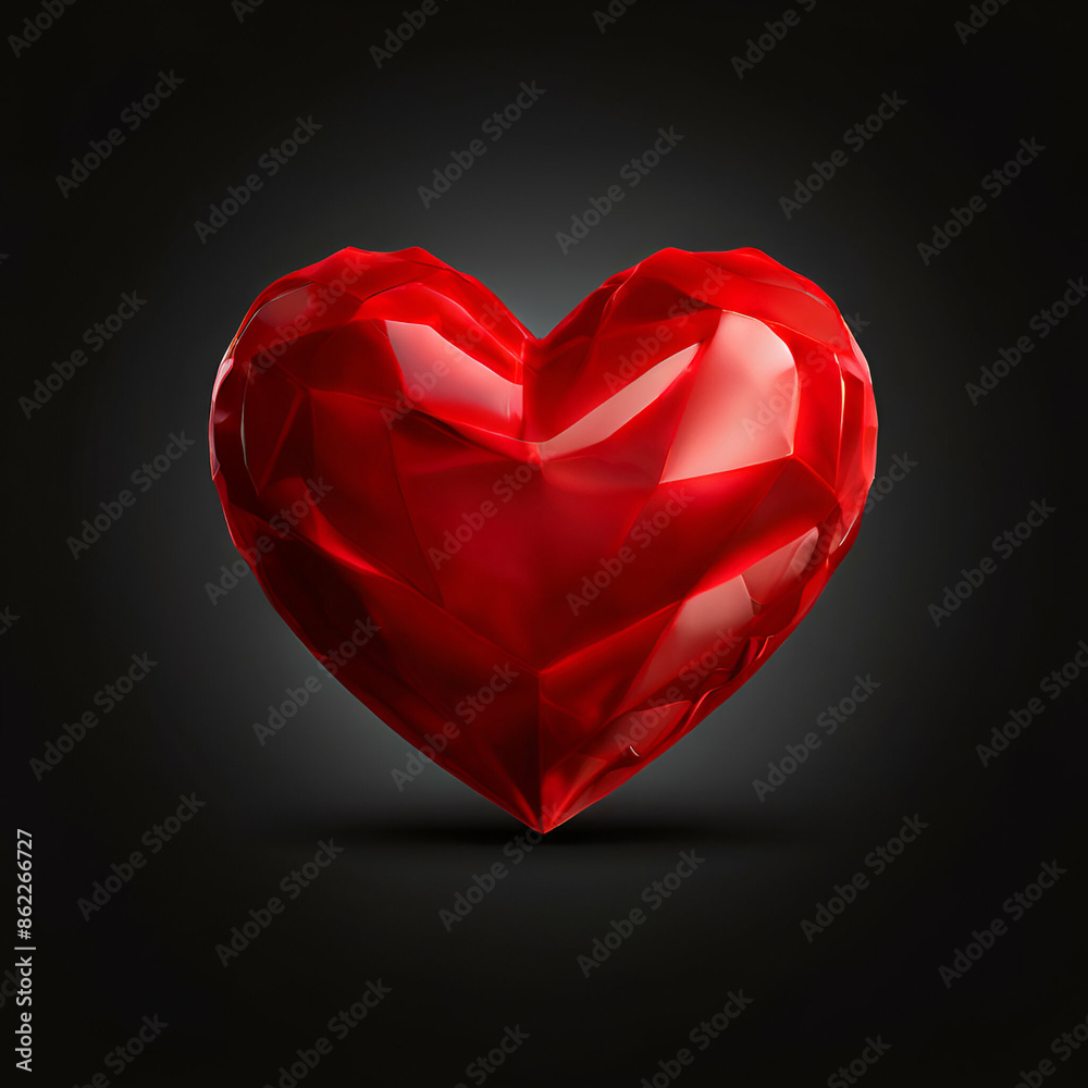red heart on black background red heart on black background