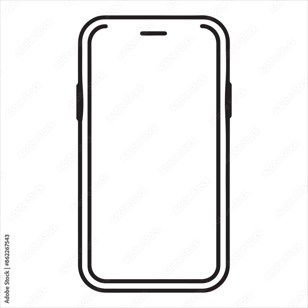 Smart phone single Line Icon Vector Design outline
Smart phone single Line Icon Vector Design outline