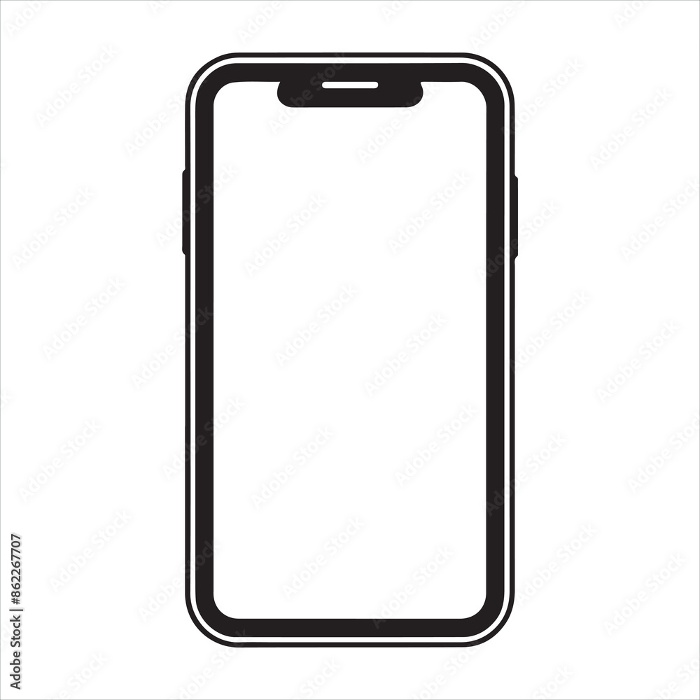 Smart phone single Line Icon Vector Design outline
Smart phone single Line Icon Vector Design outline
