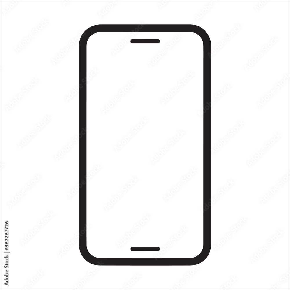 Smart phone single Line Icon Vector Design outline
Smart phone single Line Icon Vector Design outline