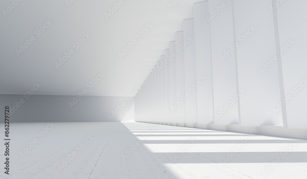 Obraz premium 3D rendering minimalist spatial perspective background