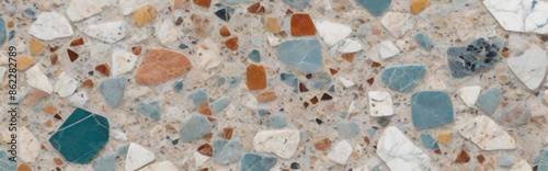 Colorful terrazzo pattern abstract background vector illustration. Multicolored terrazzo with tiny colorful marble patterns. Abstract design with colorful terrazzo flooring texture background.  