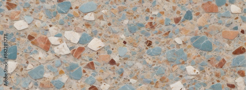Colorful terrazzo pattern abstract background vector illustration. Multicolored terrazzo with tiny colorful marble patterns. Abstract design with colorful terrazzo flooring texture background.  