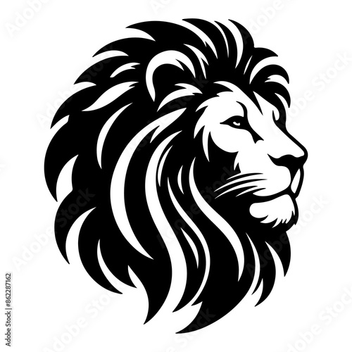 Wallpaper Mural Lion head vector image front view on whit background. Torontodigital.ca