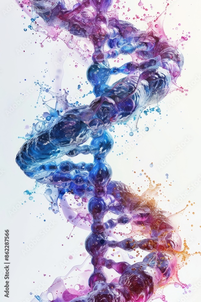 Colored Genetic Code DNA Molecule Structure Colored Genetic Code DNA Molecule Structure