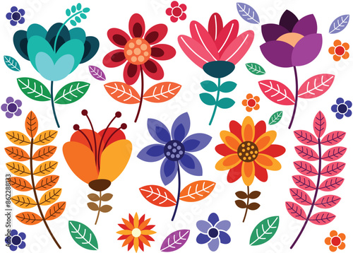 Colorful Flower Vector Illustration