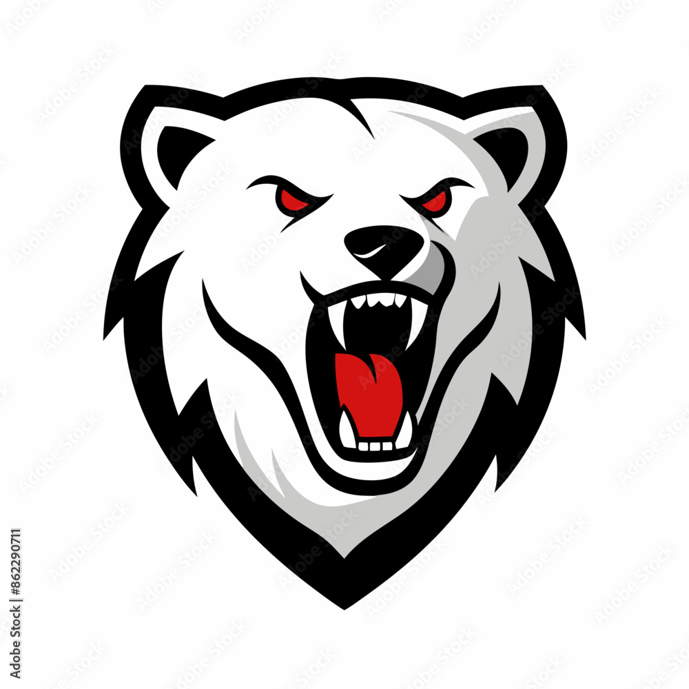 Polar bear head logo icon vector illustration Polar bear head logo icon vector illustration