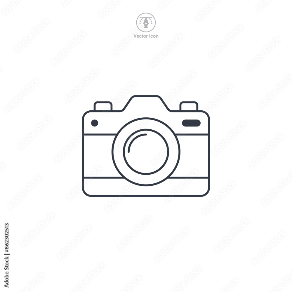 Camera Icon symbol vector illustration isolated on white background Camera Icon symbol vector illustration isolated on white background