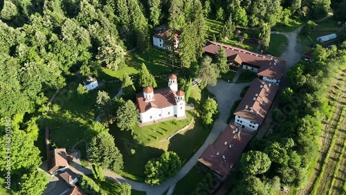 Medieval orthodox church in the Klisura Monastery St. Cyril and St.  photo