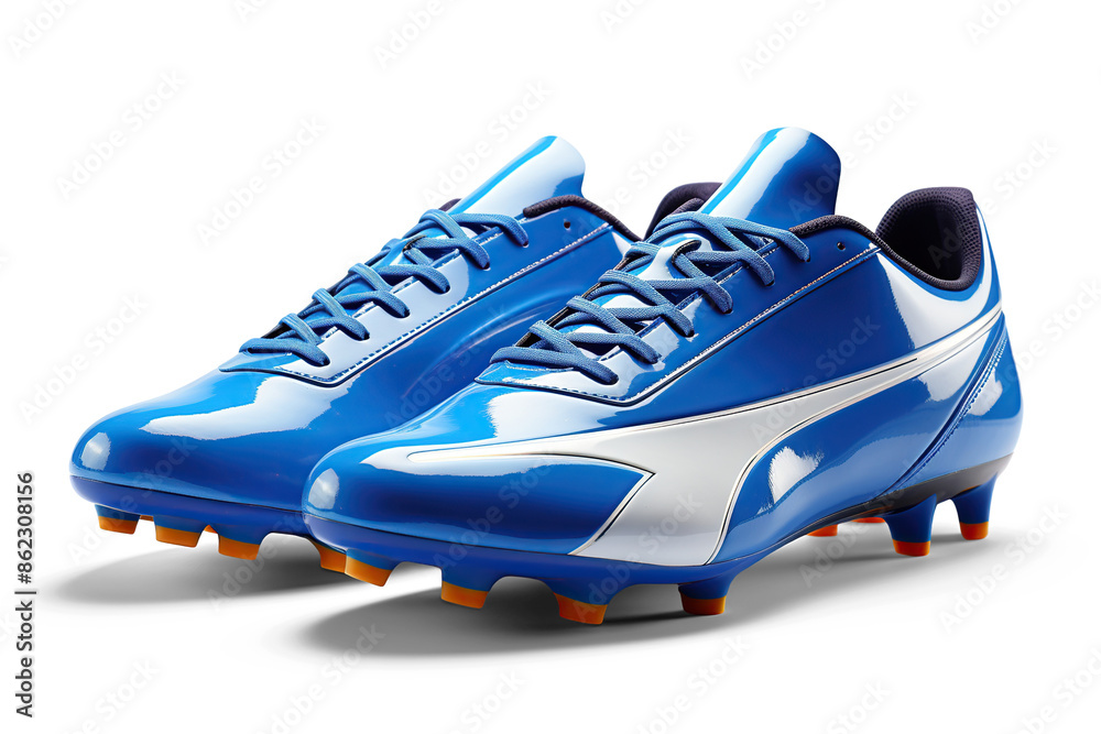 Soccer boots. Cut out on transparent Soccer boots. Cut out on transparent