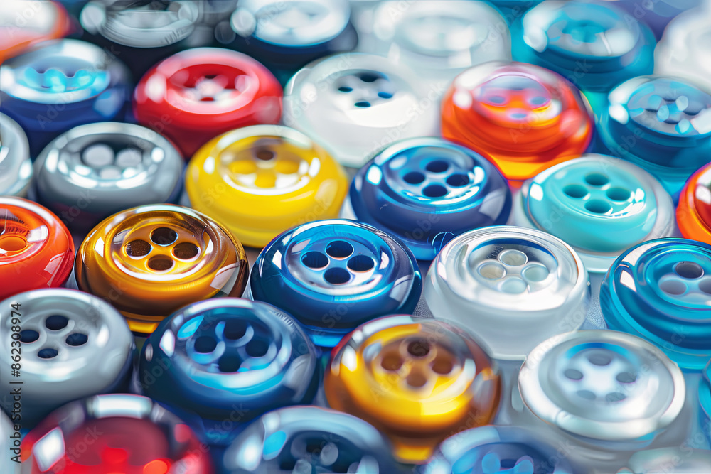 Abstract background filled with various buttons, ideal for tech and design themes Abstract background filled with various buttons, ideal for tech and design themes