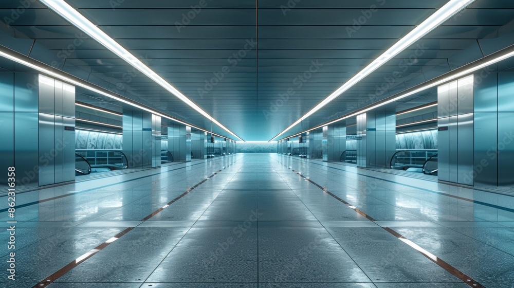 Fototapeta premium The football championship game was held at the stadium with a lush green grass field, setting the background for an intense soccer competition.