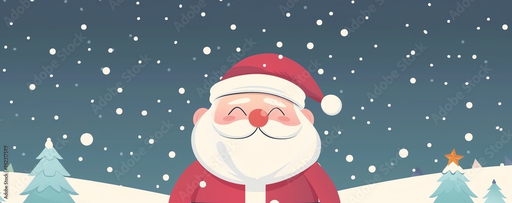Santa Claus flat design front view theme holiday animation vivid Santa Claus flat design front view theme holiday animation vivid