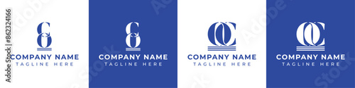 Letters OC and CO Pillar Logo Set, suitable for business with CO and OC related to Pillar