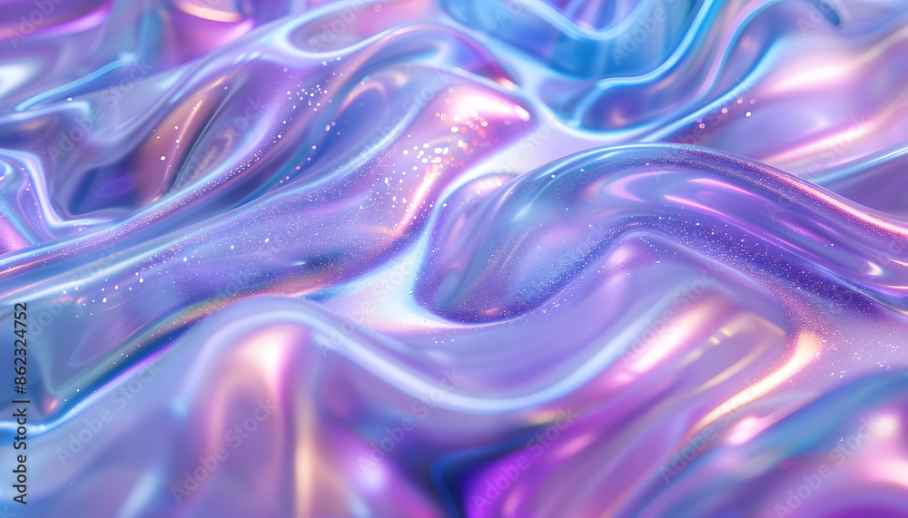 Obraz premium Abstract Iridescent Wave Patterns