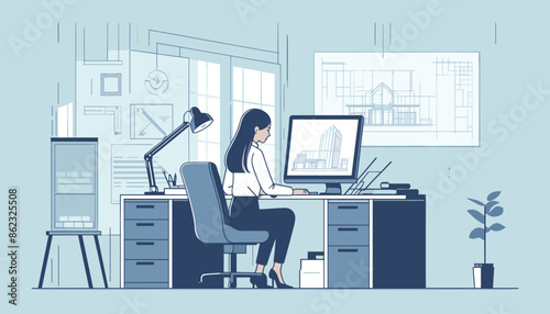 Concept vector illustration of business situation.	
