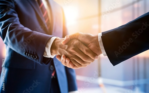 Businessman handshake for teamwork of business merger and acquisition