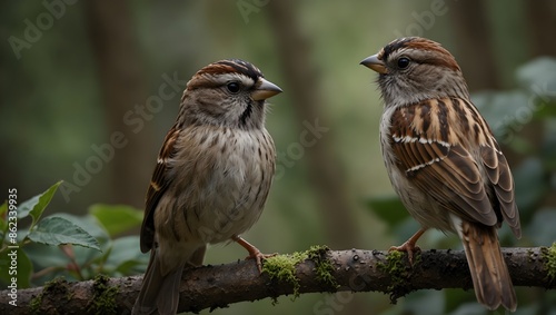 An old legend resurfaces about sparrows being the guardians of lost souls, guiding them to peace ai_generated photo