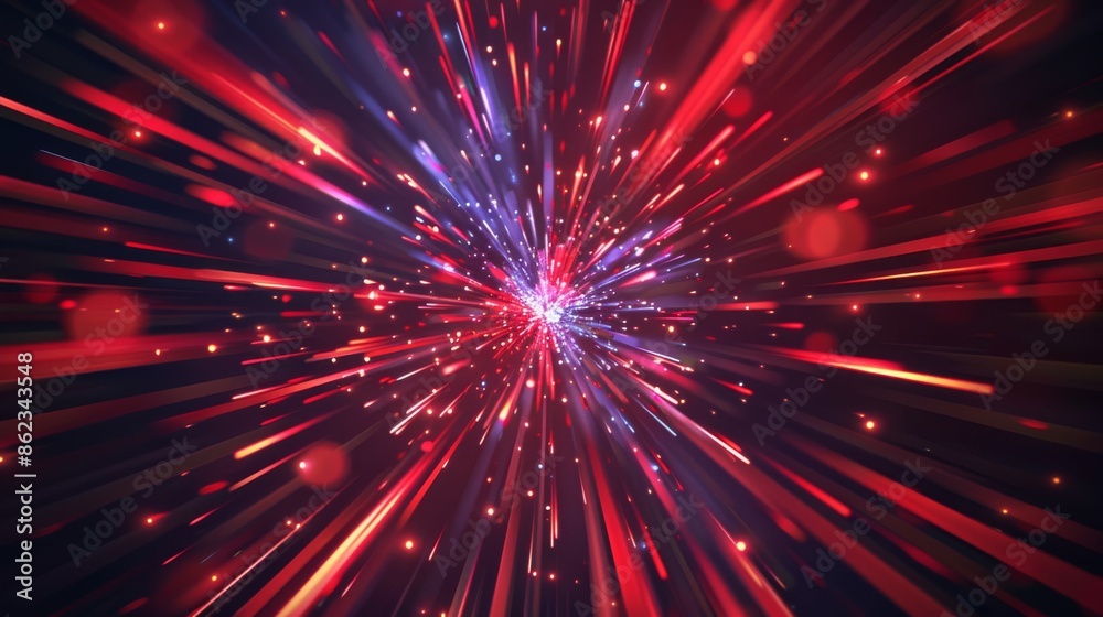 4th of July Abstract Firework Background for Holiday Celebration 4th of July Abstract Firework Background for Holiday Celebration
