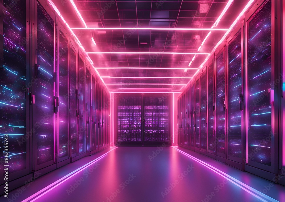 Fototapeta premium Cloud Computing Revolution: Cutting-Edge Technology for Modern Business.