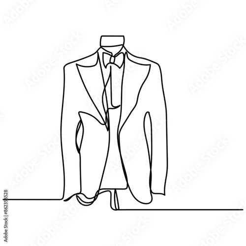 continuous line logo design for men's suits