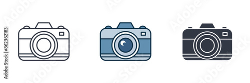 Camera Icon symbol vector illustration isolated on white background