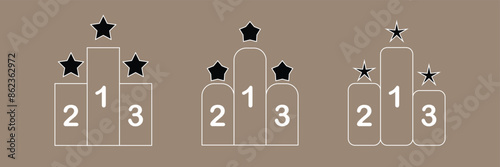 Podium star icon