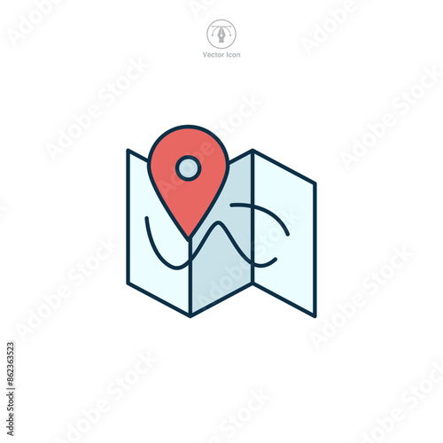 Free Download Map Icon symbol vector illustration isolated on white background - GFXLoad