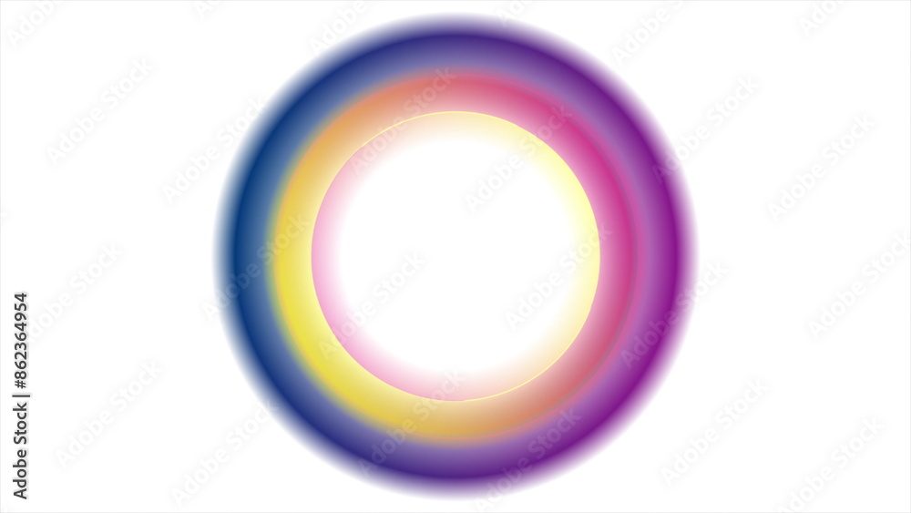Obraz premium Colorful smooth circular rings abstract futuristic background