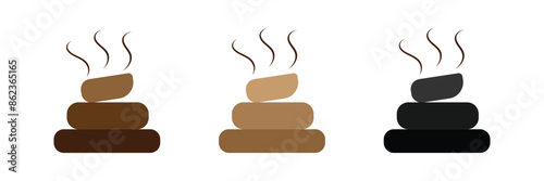 Poop icon. poo icon isolated on white background.
