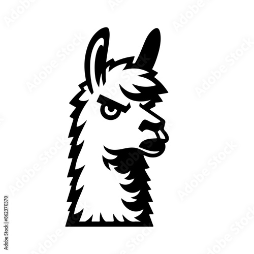 Angry llama Vector Logo