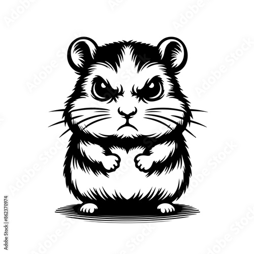 Angry Hamster Vector Logo