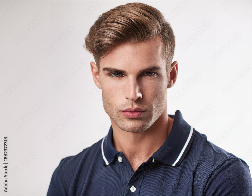 Obraz premium Studio Portrait of Young Handsome Man