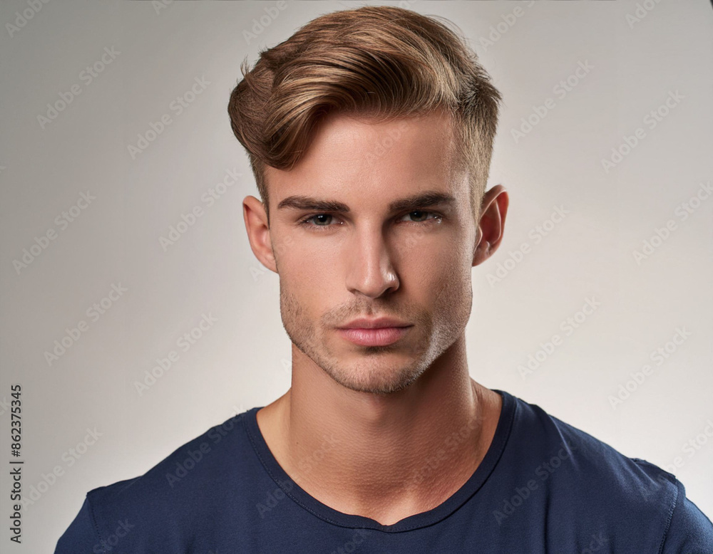 Studio Portrait of Young Handsome Man Studio Portrait of Young Handsome Man