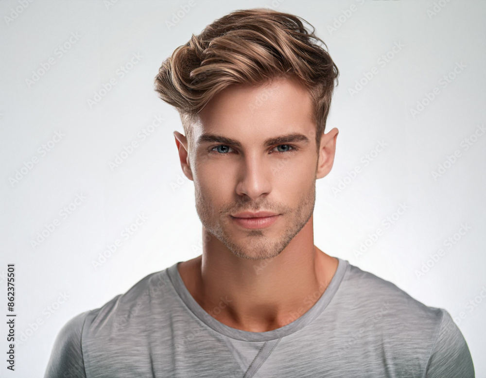 Naklejka premium Studio Portrait of Young Handsome Man