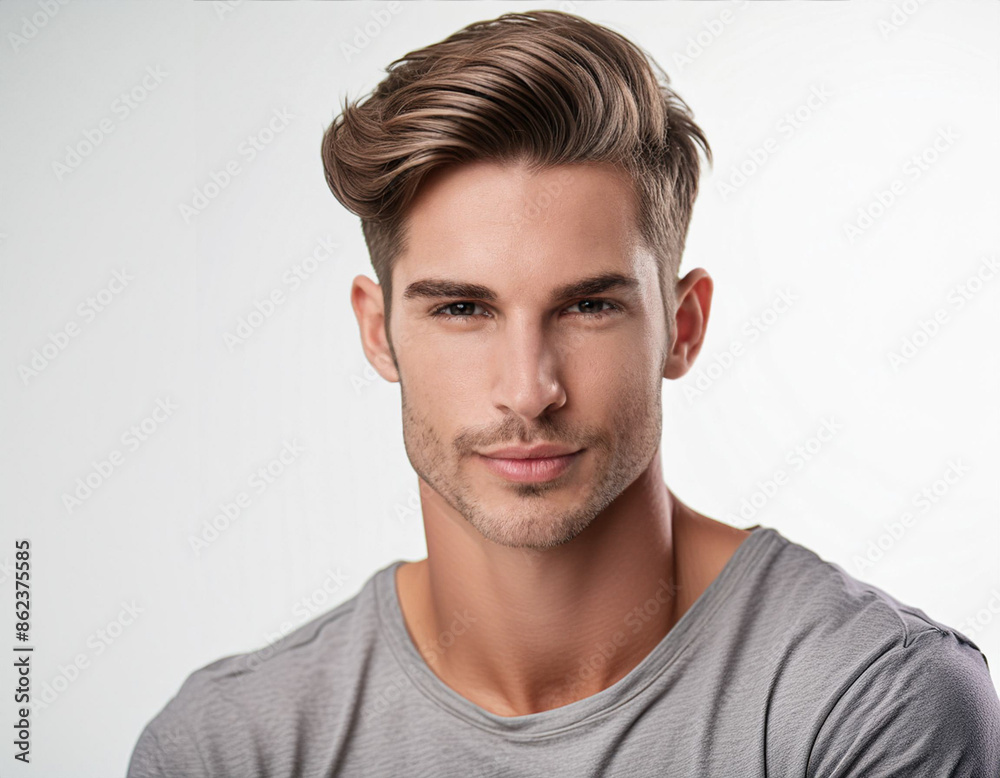Fototapeta premium Studio Portrait of Young Handsome Man