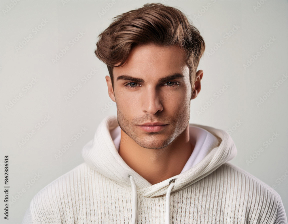 Obraz premium Studio Portrait of Young Handsome Man