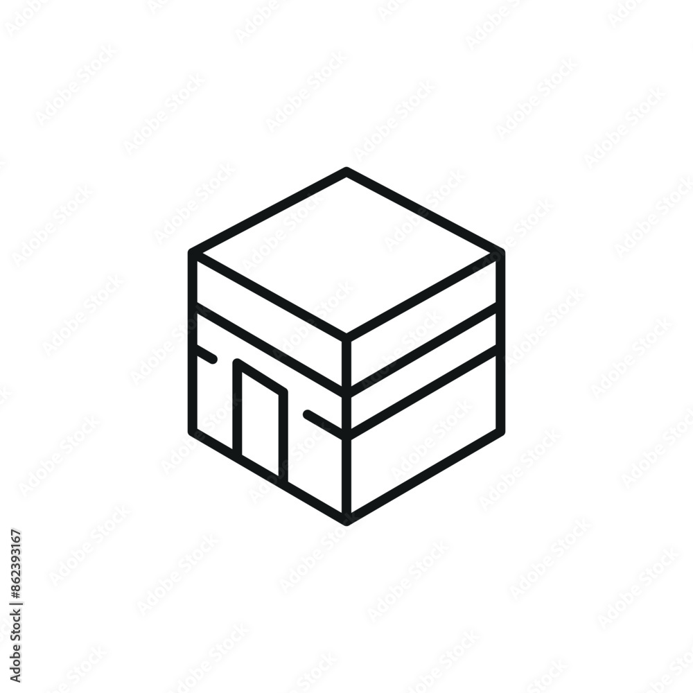Kaaba icon. Simple Kaaba icon for social media, app, and web design. Vector illustration. Kaaba icon. Simple Kaaba icon for social media, app, and web design. Vector illustration.