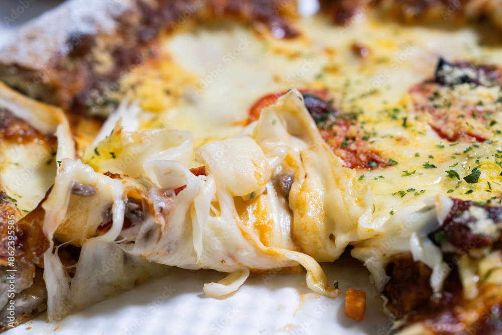 slice of pizza with cheese and vegetables slice of pizza with cheese and vegetables