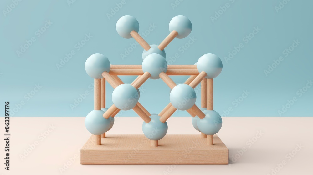 Obraz premium Detailed 3D model showcasing a complex cosmetic formula in a sterile lab setting.