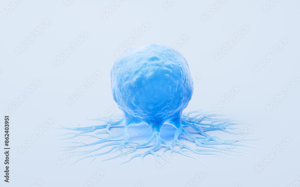 Fototapeta premium Biological cancer cell and disease, 3d rendering.