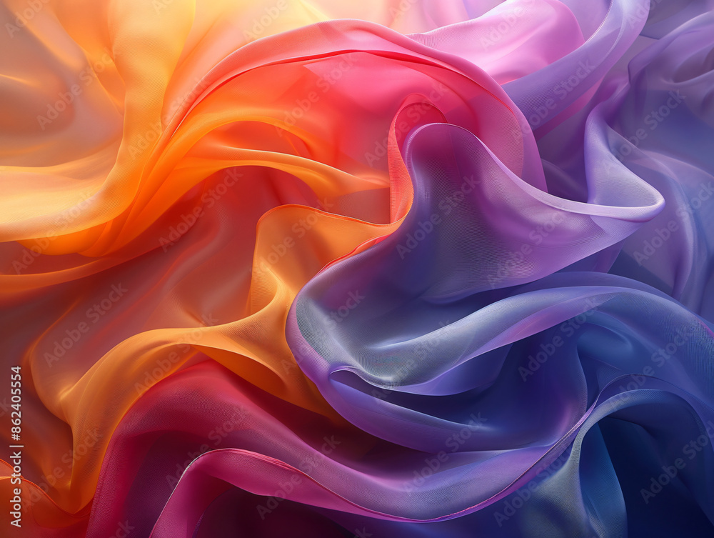 Obraz premium digital artwork featuring a dynamic, flowing, and colorful abstract pattern.
