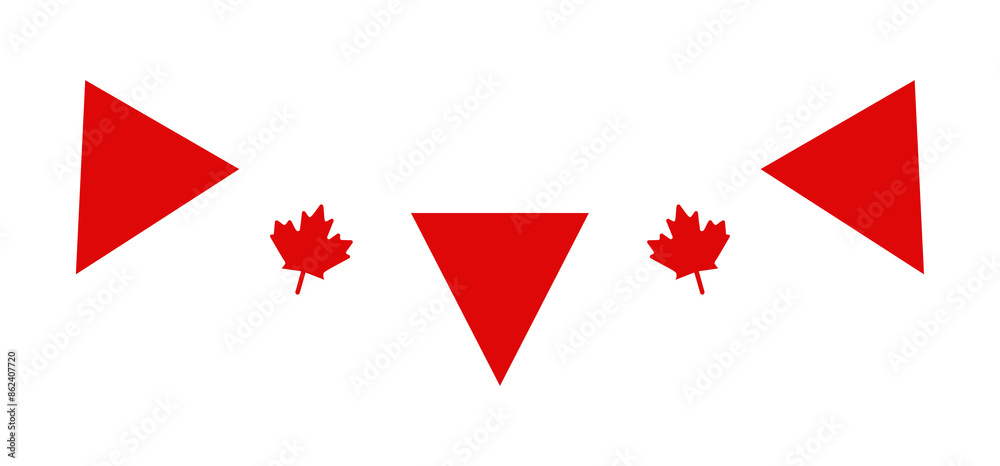 Flat illustration of the Canadian flag. Flat illustration of the Canadian flag.