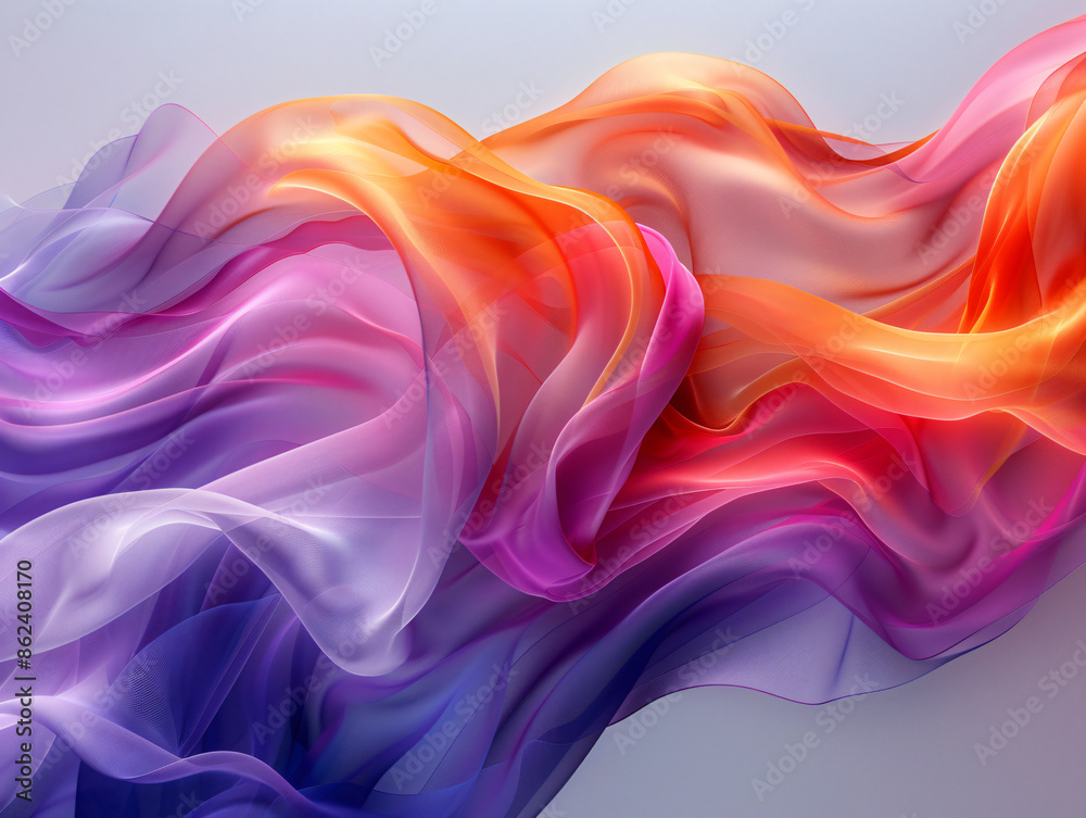 Obraz premium digital artwork featuring a dynamic, flowing, and colorful abstract pattern.